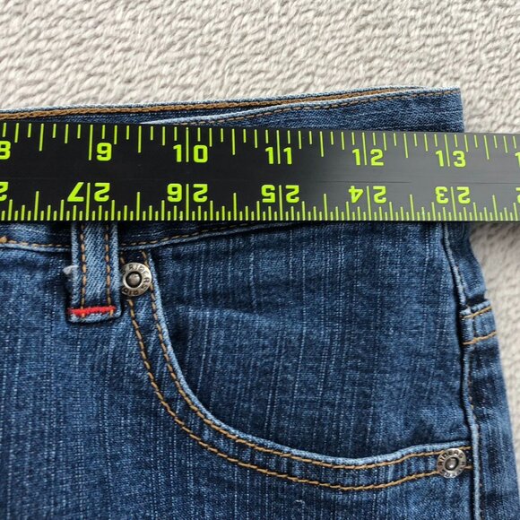 Womens Capri Jeans Size 14 S Casual Cropped Classic Blue Denim Summer Mid Rise - Picture 4 of 11